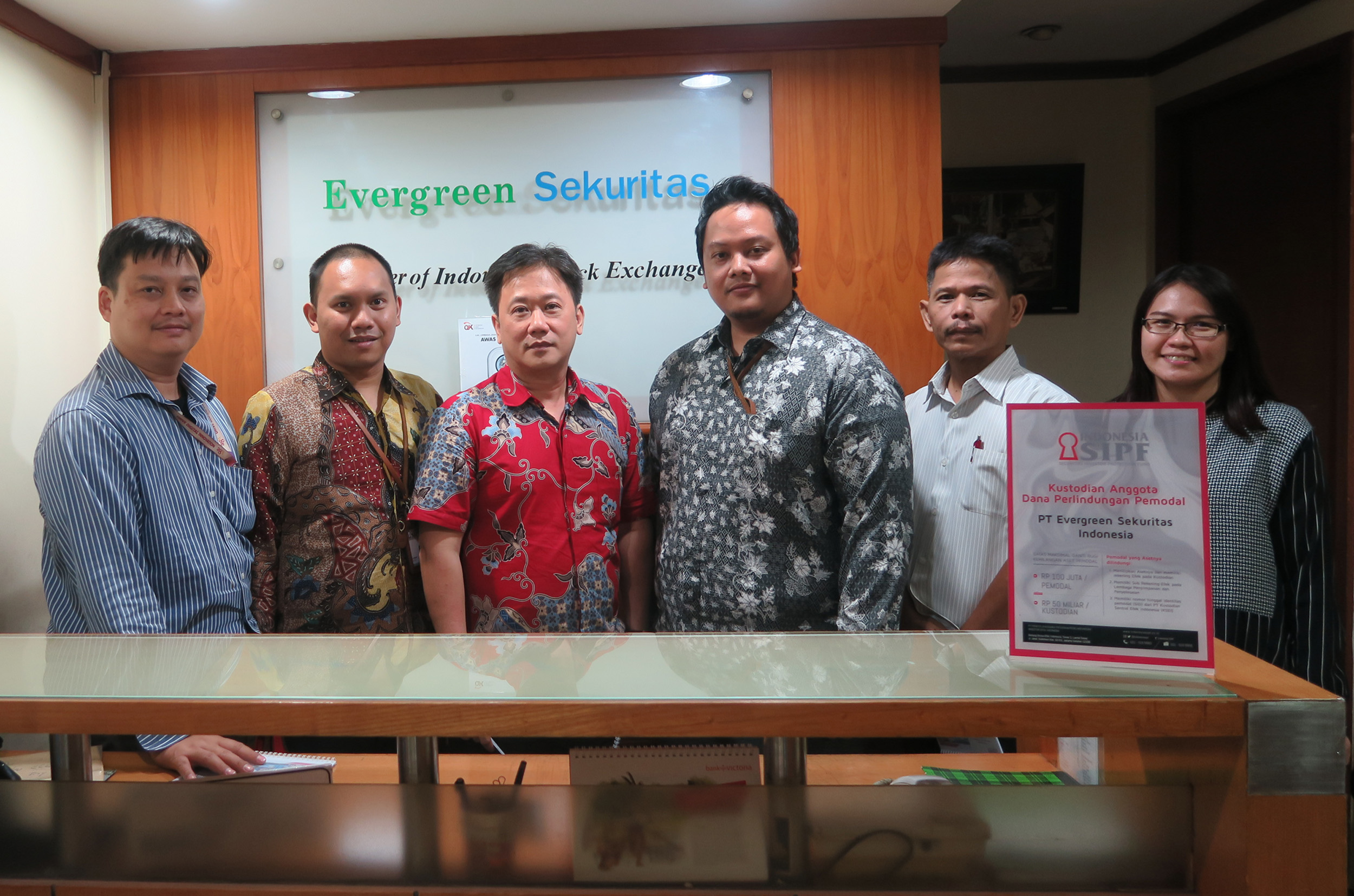 Kunjungan ke PT Evergreen Sekuritas Indonesia dalam Rangka Sosialisasi Dana Perlindungan Pemodal